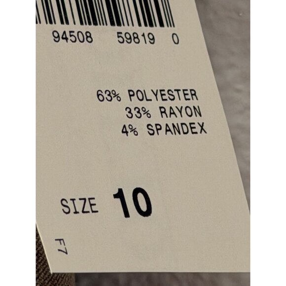 Pendleton Womens Beige Straight-Leg Trousers Size 10 Women Pants. NWT - Picture 4 of 12